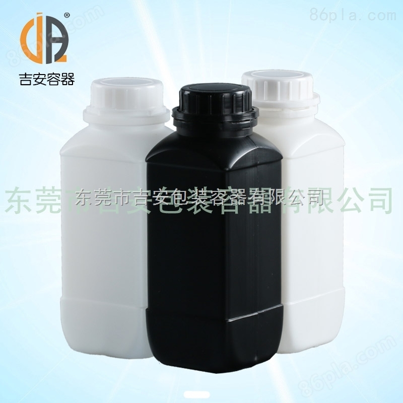 盛装化工液体1L升方形白色塑料瓶 1L防盗方塑料瓶 *