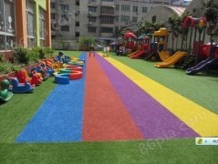 彩虹跑道效果图1幼儿园专用塑胶产品