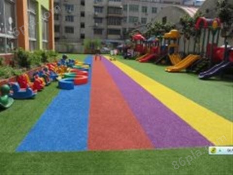 彩虹跑道效果图1幼儿园专用塑胶产品