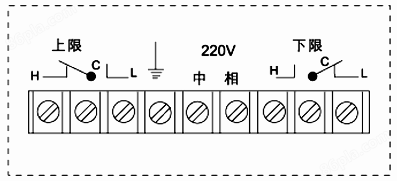 YEJ-121矩形膜盒电接点压力表接线图
