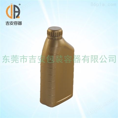 供应HDPE1000ML金色机油罐 1L润滑油瓶塑料瓶 1L灰色带线机油瓶
