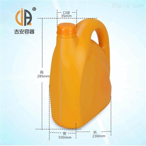 4L美孚机油瓶 塑料瓶 4000毫升黄色机油罐 机油桶 *